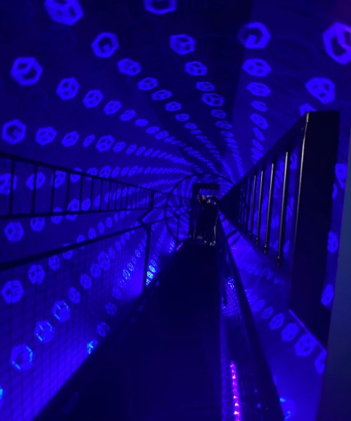 Tunnel vortex au musée de l'illusion à Marseille avec l'association Saphir13
