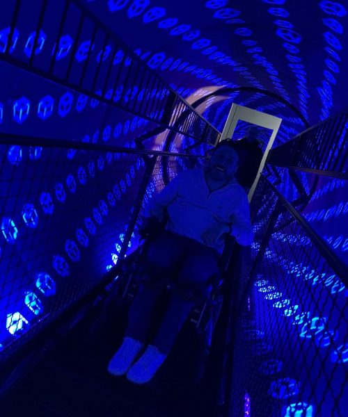 Tunnel vortex, au musée de l'illusion à Marseille avec l'association Saphir13