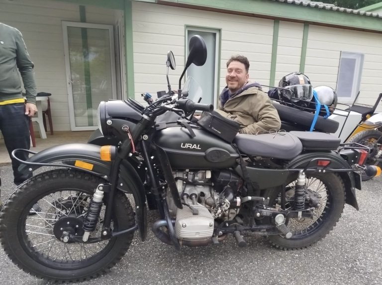 Patrice en side car 2