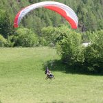 Parapente à l'atterrissage