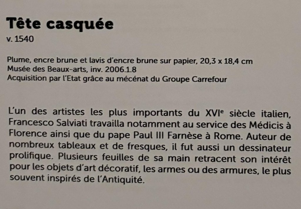 Texte explicatif tête casquée