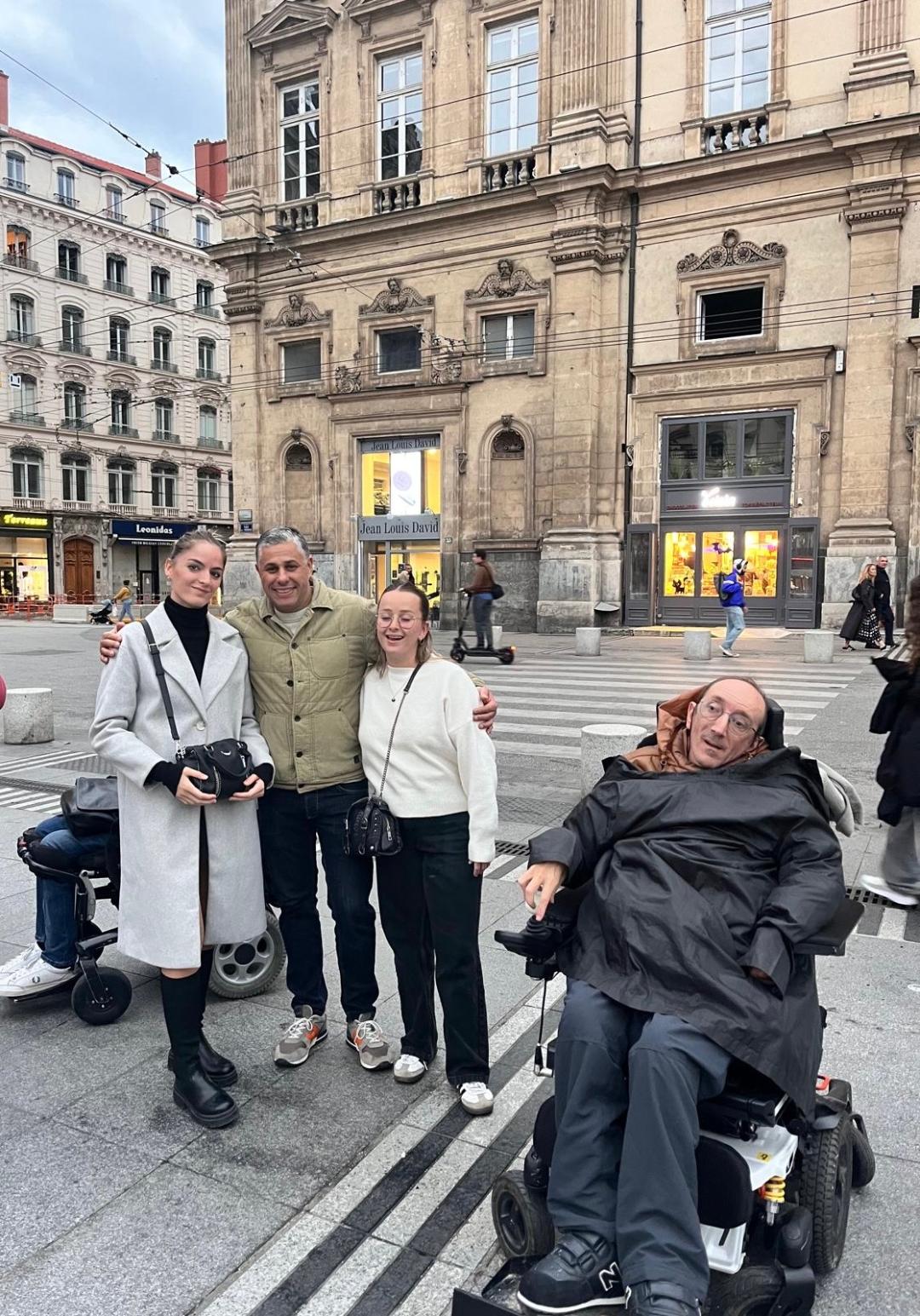 Le groupe dans le centre de Lyon