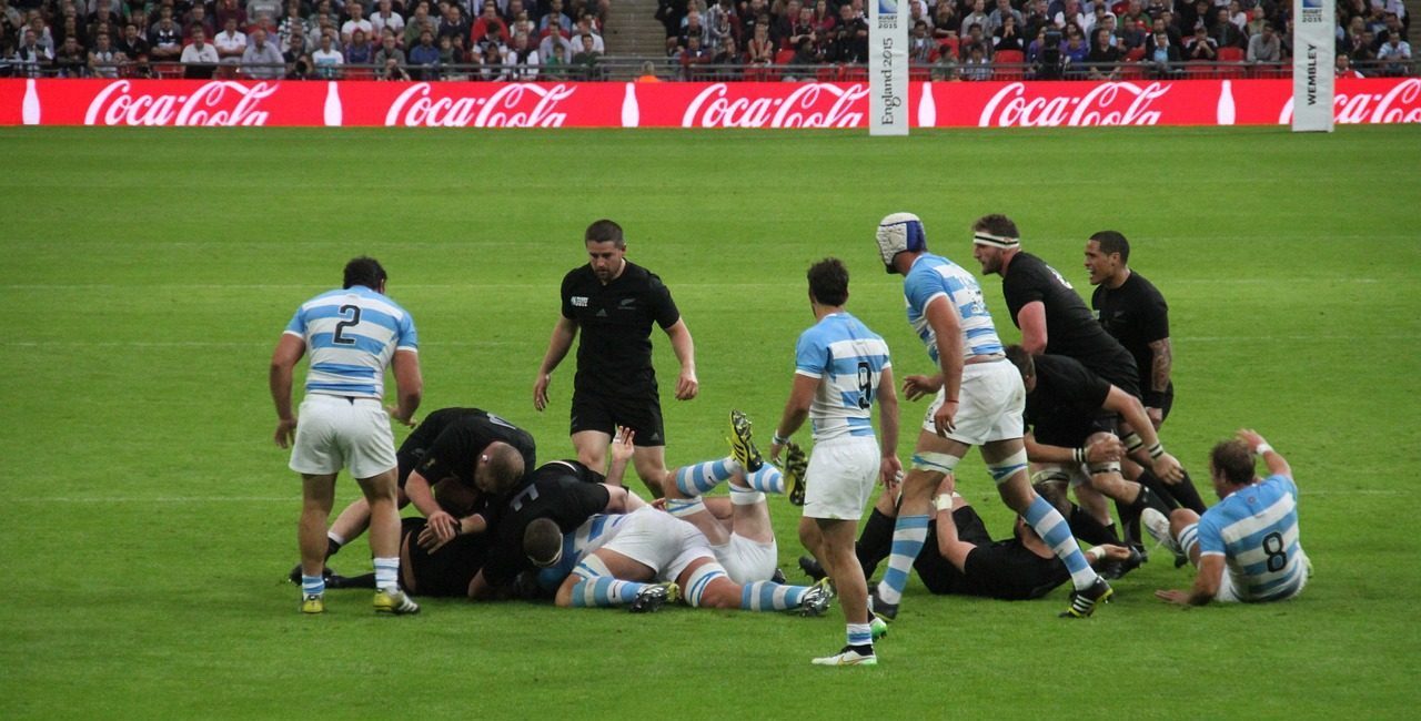 Match de rugby photo d'une action au sol